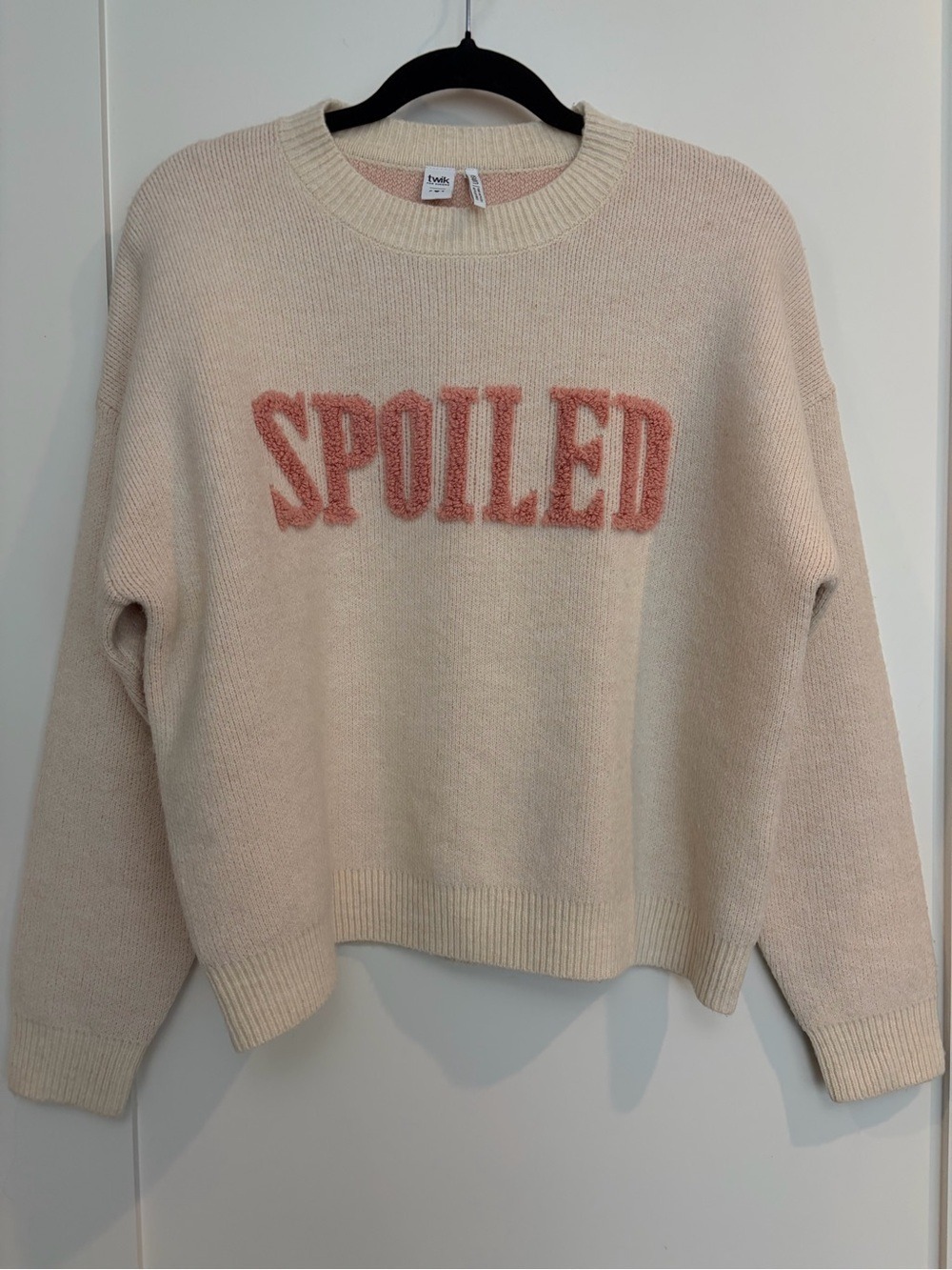 Twik Simons “Spoiled” Cream Oversized Sweater S